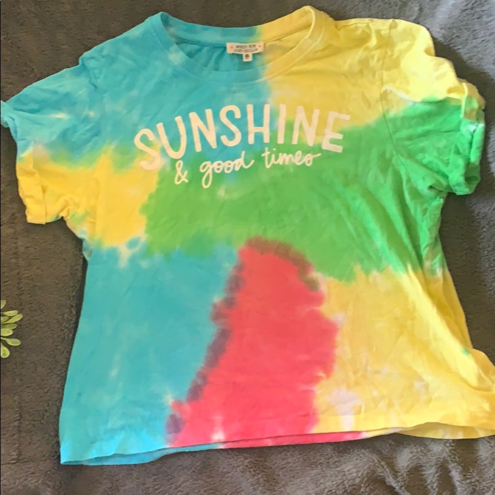 Tie dye cropped tee